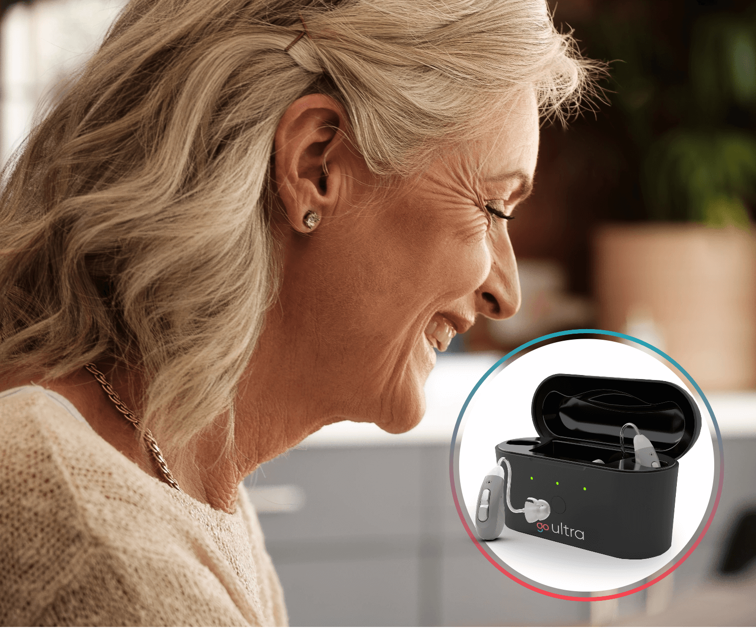  Go Prime Digital Hearing Aids for Seniors and Adults,  In-the-Ear Rechargeable Hearing Aids with Noise Reduction and Discreet Fit  for All-Day Comfort, Includes Rechargeable Hearing Aid Case (Black) :  Health 